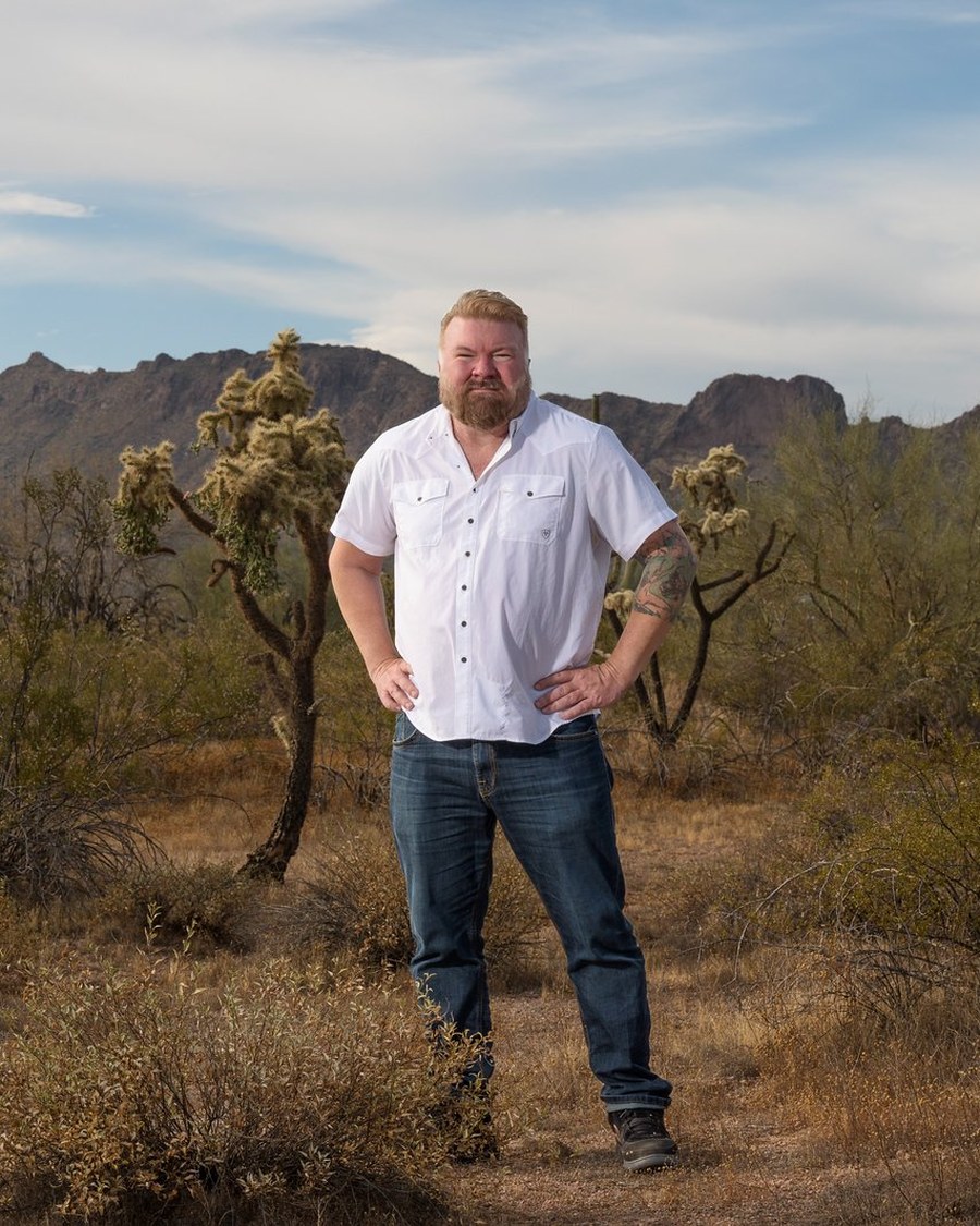 Kevin Burdick portrait in the Arizona desert